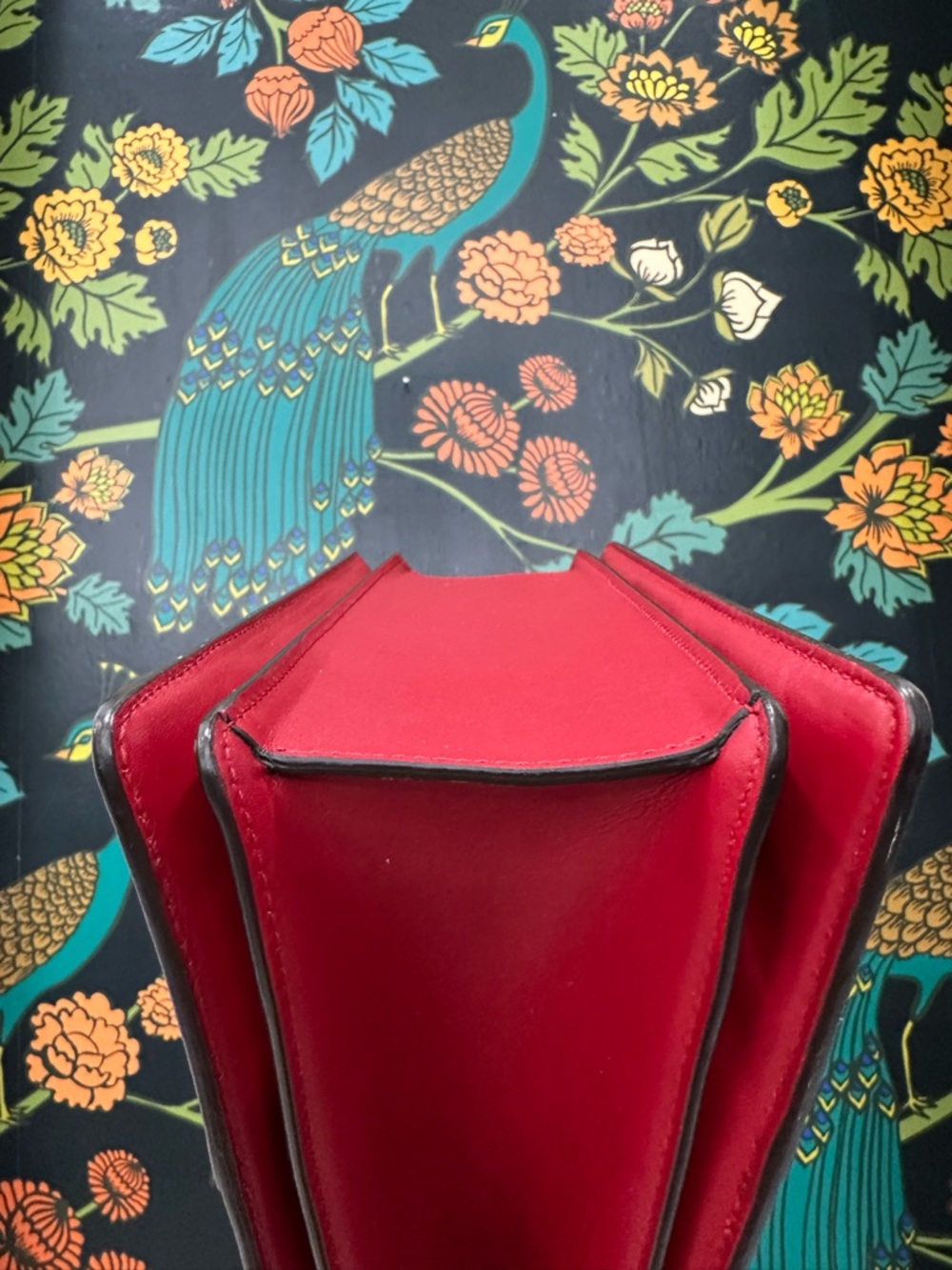 Gucci Queen Margaret Bee Top Handle Bag Red Navy Ivory Pink Strap - Picture 11 of 14